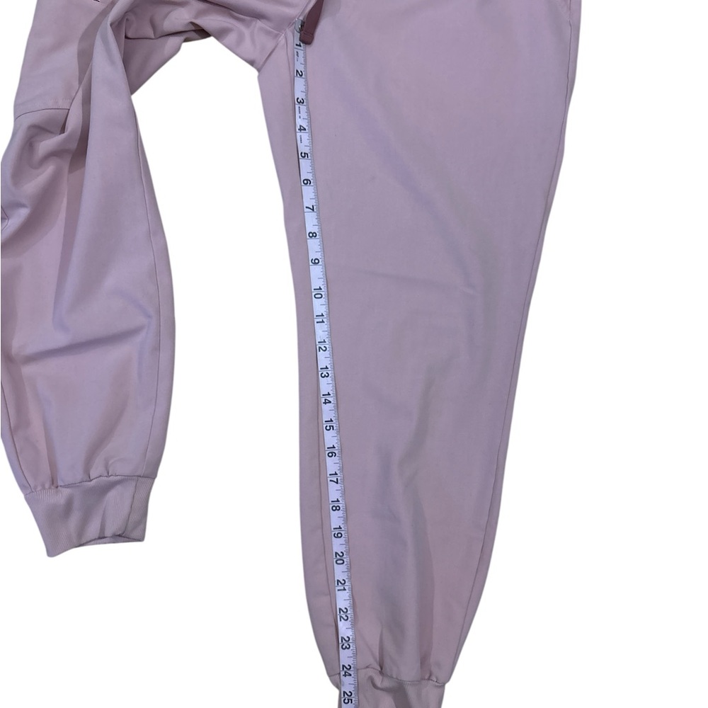 FIGS V-Neck Scrub Set Top & Jogger Pants PINK SAND - Picture 11 of 13